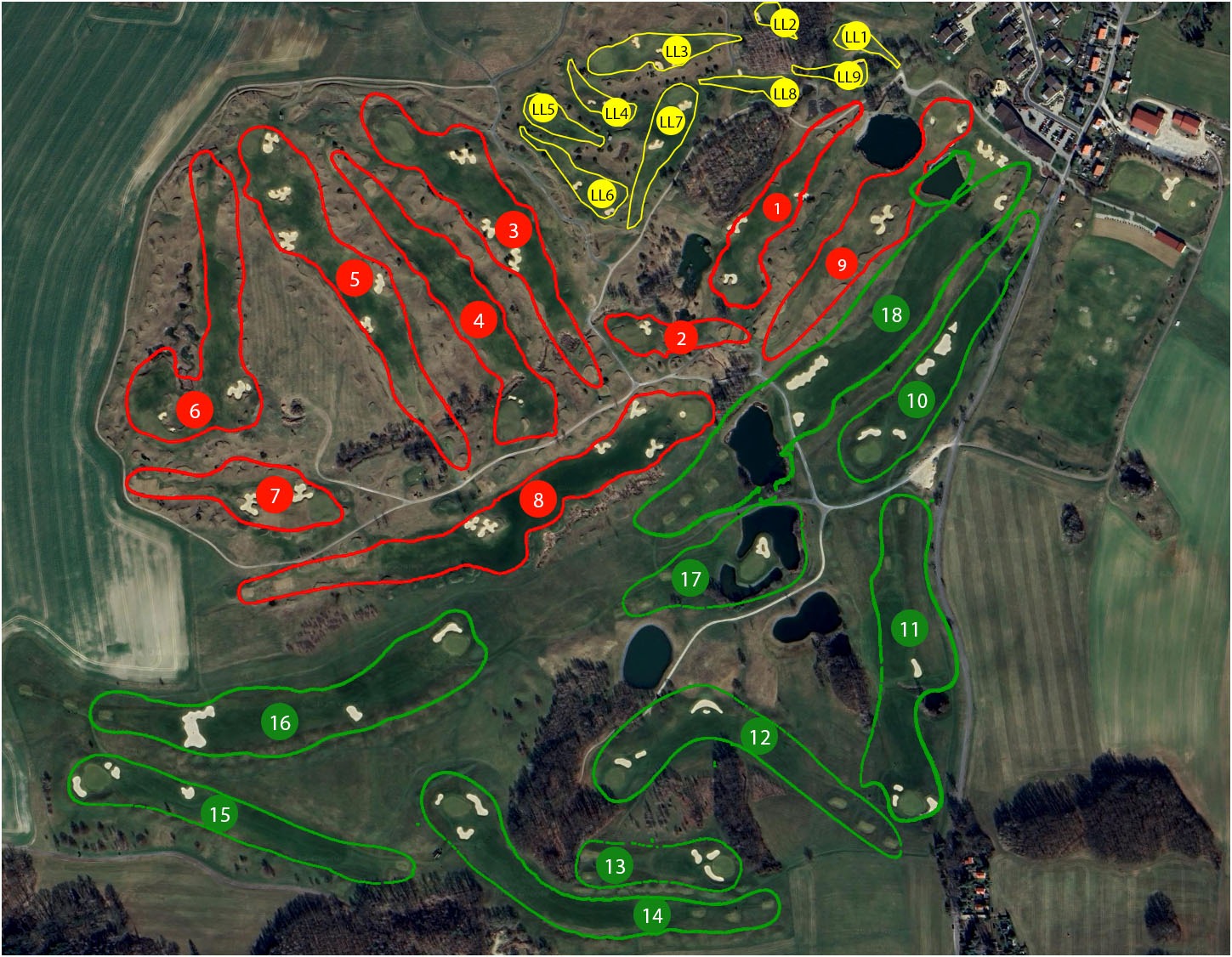 Golfplatz Auswahl